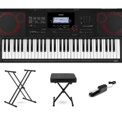 Casio CT-X3000 61-Key Portable Keyboard Essentials Bundle