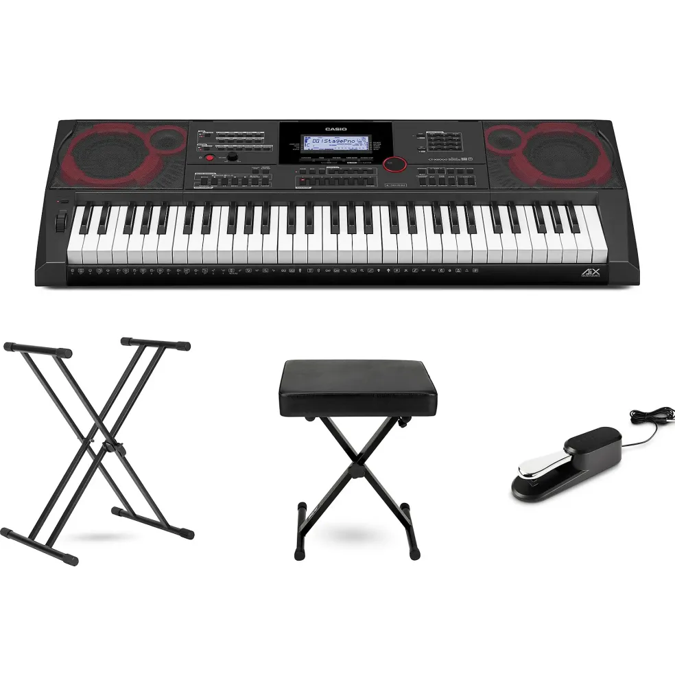 Casio CT-X5000 61-Key Portable Keyboard Essentilas Bundle