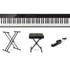 Casio Privia PX-S5000 88-Key Digital Piano Essentials Bundle Black