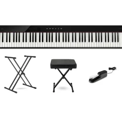 Casio PX-S1100 Privia Digital Piano Essentials Bundle Black