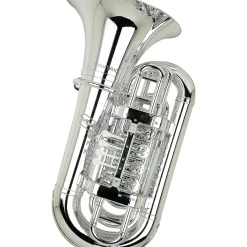 Cool Wind CTU-200 Metallic Series 4-Valve Plastic BBb Tuba Silver