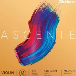 D'Addario Ascente Violin D String 4/4 Size, Medium