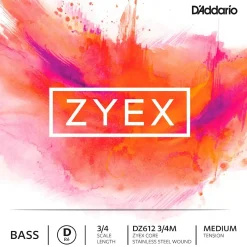 D'Addario DZ612 Zyex 3/4 Bass Single D String Medium
