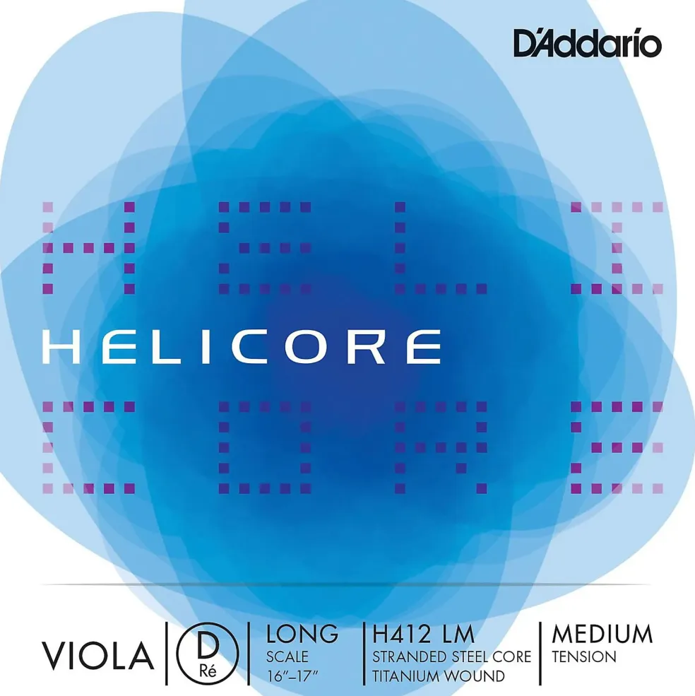 D'Addario H412 Helicore Long Scale Viola D String 16+ Long Scale Medium