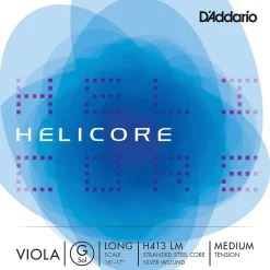 D'Addario H413 Helicore Long Scale Viola Light G String 16+ Long Scale Medium