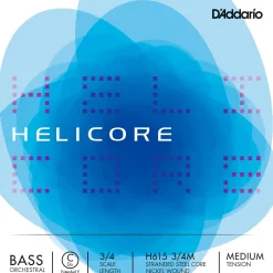 D'Addario Helicore Orchestral Series Double Bass C (Extended E String 3/4 Size Medium