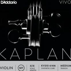 D'Addario Kaplan Vivo Series Violin String Set 4/4 Size Medium