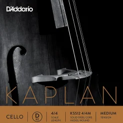 D'Addario KS512 Kaplan Solutions 4/4 Cello D String 4/4 Size Medium