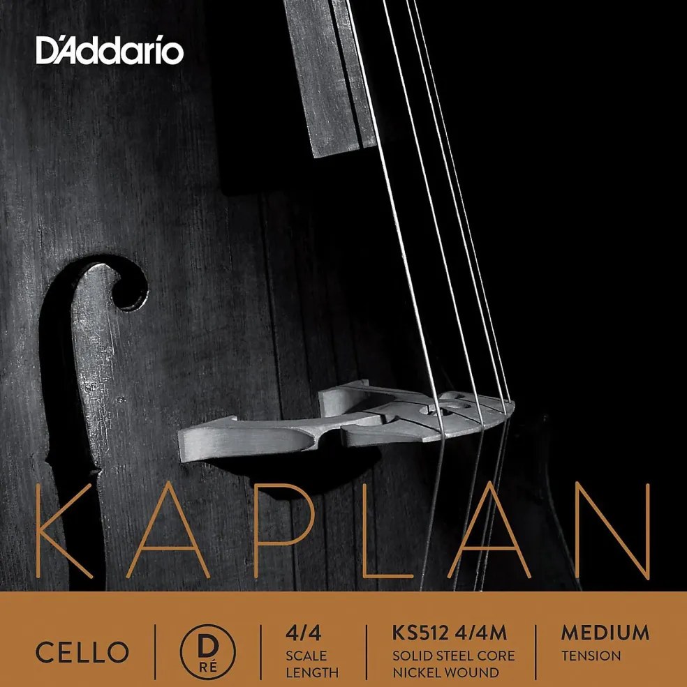 D'Addario KS512 Kaplan Solutions 4/4 Cello D String 4/4 Size Medium