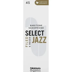 D'Addario Woodwinds Select Jazz, Baritone Saxophone - Filed,Box of 5 4S