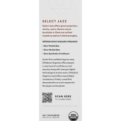 D'Addario Woodwinds Select Jazz, Baritone Saxophone - Filed,Box of 5 4S