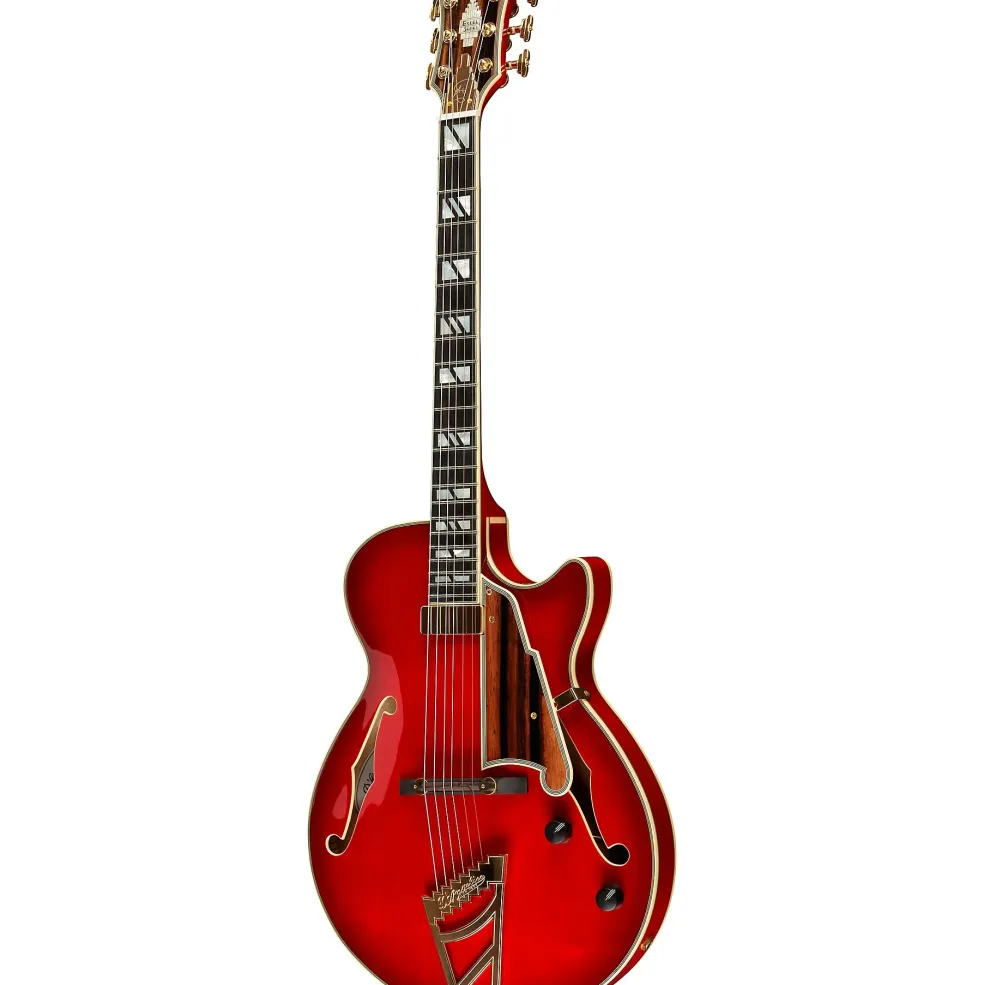 D'Angelico Excell SS Soho Hollowbody Electric Guitar With Stairstep Tailpiece Dark Cherry Burst