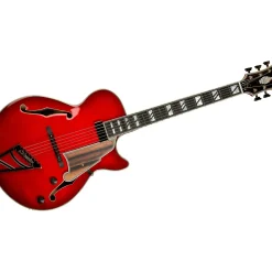 D'Angelico Excell SS Soho Hollowbody Electric Guitar With Stairstep Tailpiece Dark Cherry Burst