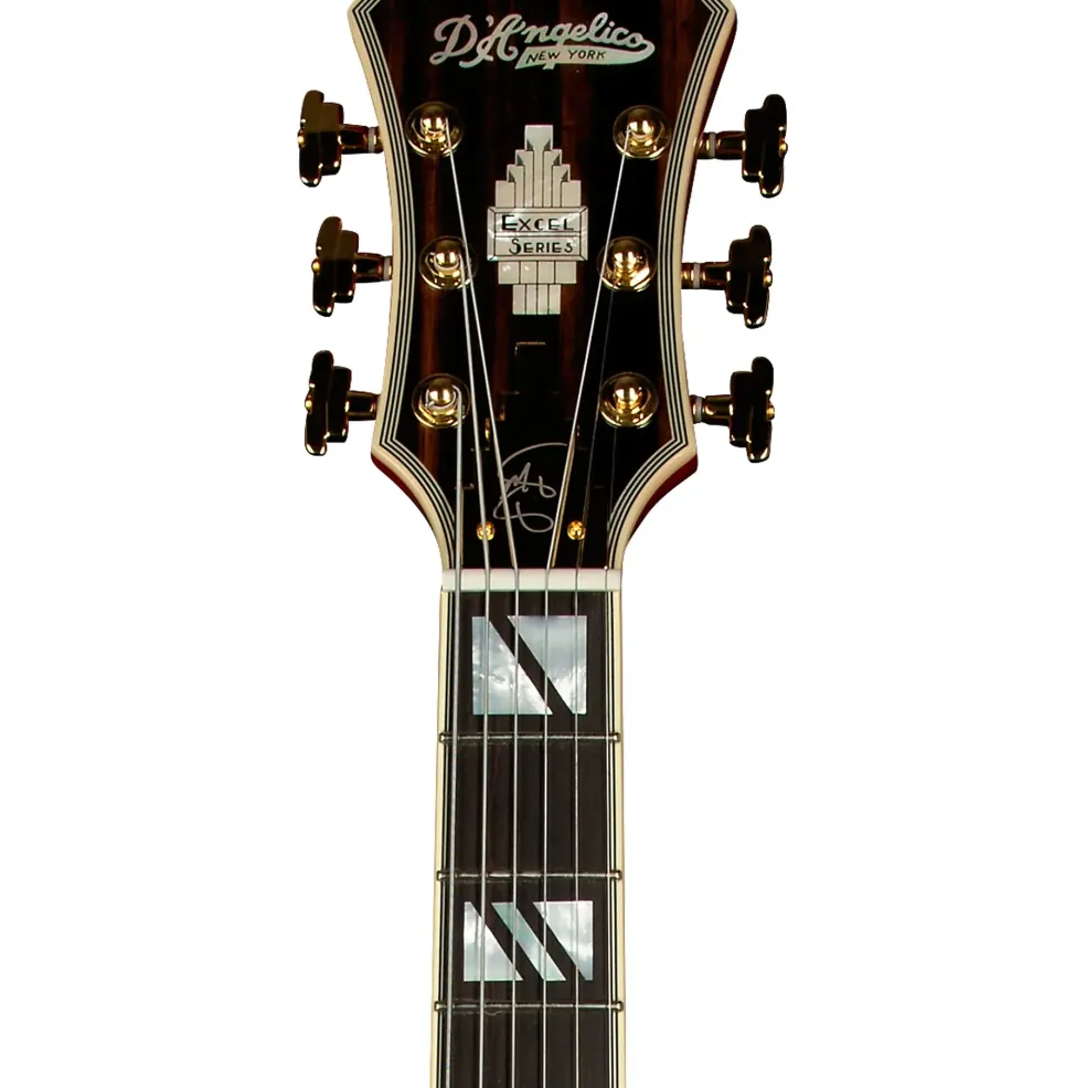D'Angelico Excell SS Soho Hollowbody Electric Guitar With Stairstep Tailpiece Dark Cherry Burst