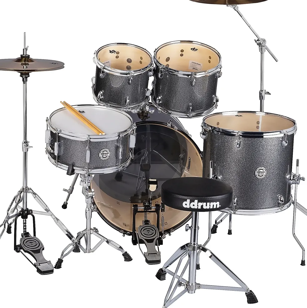 ddrum D2 5-Piece Complete Drum Kit Dark Silver Sparkle