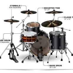 ddrum Dios 3-Piece Shell Pack Satin Black