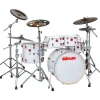 ddrum Hybrid Player 5-Piece Acoustic-Electric Shell Pack White/Red