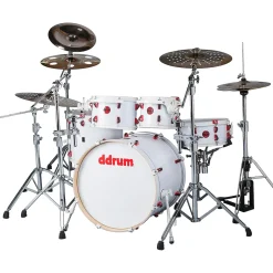 ddrum Hybrid Player 5-Piece Acoustic-Electric Shell Pack White/Red