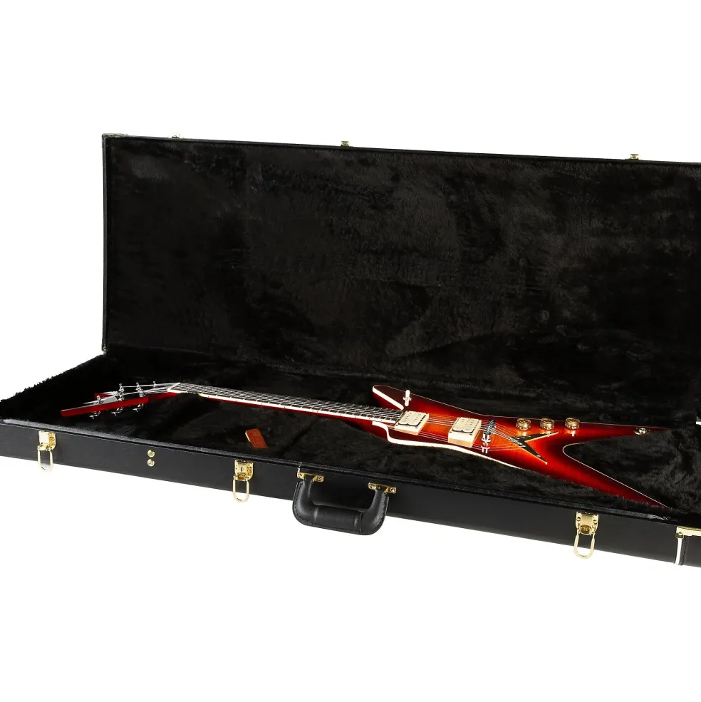 Dean USA Patents Pending ML Flame Top Electric Guitar Trans Cherry Sunburst