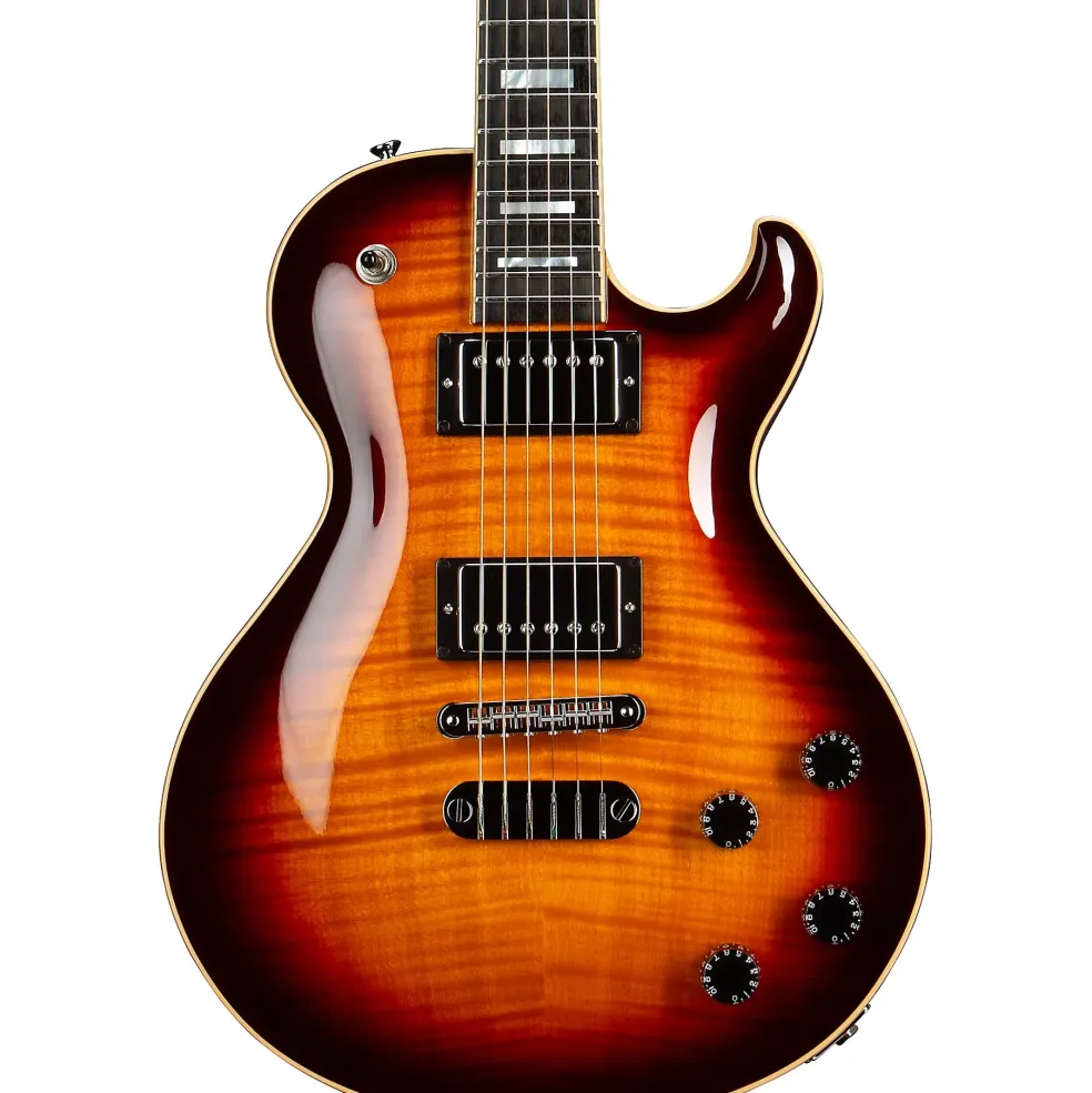 Dean USA Thoroughbred Flame Top Electric Guitar Trans Brazilia