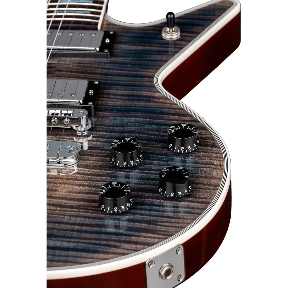 Dean USA Time Capsule Flamed Top Cadillac Electric Guitar Faded Denim