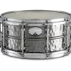 Dixon Artisan Bissonette Signature Black Nickel-Plated Hammered Brass Snare Drum 14 x 6.5 in.