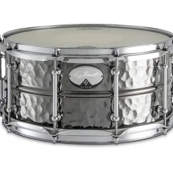 Dixon Artisan Bissonette Signature Black Nickel-Plated Hammered Brass Snare Drum 14 x 6.5 in.