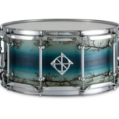 Dixon Artisan Enchanted Ash Snare Drum 14 x 6.5 in. Electric Blue Burst