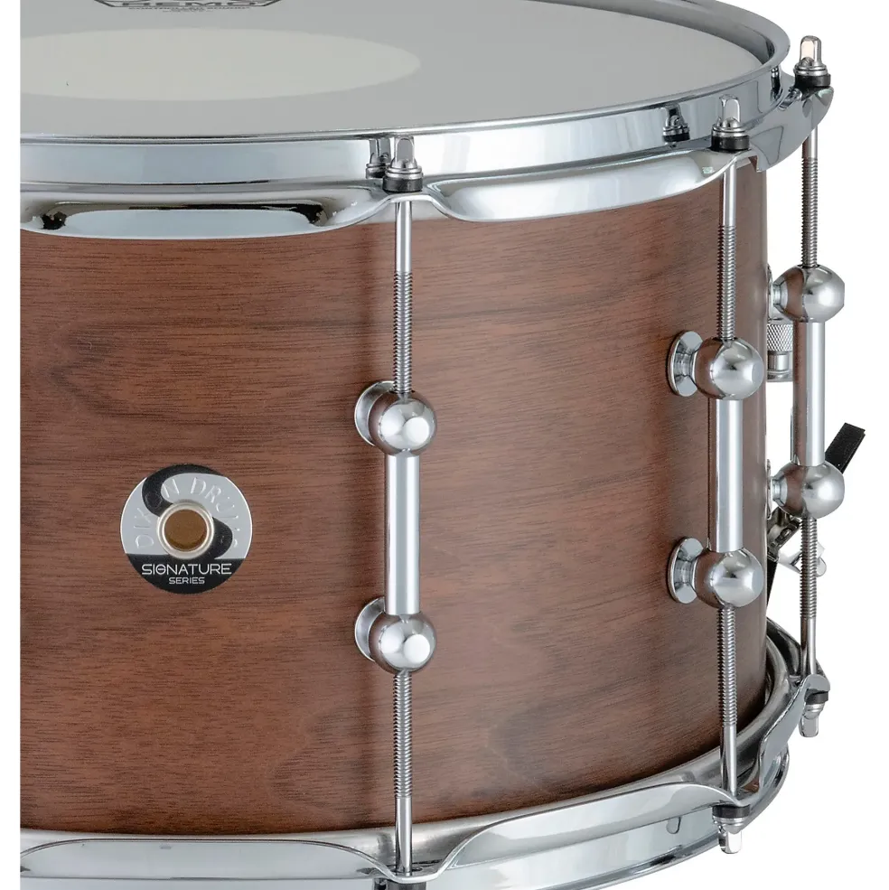 Dixon Artisan Gregg Bissonette Signature Big Bud Snare Drum 14 x 8 in. Natural Walnut Satin