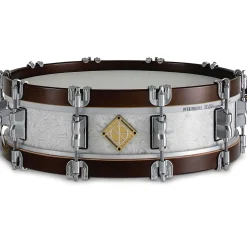 Dixon Classic Hybrid Maple Wood Hoop Snare Drum 14 x 3.5 in. Sub Zero White