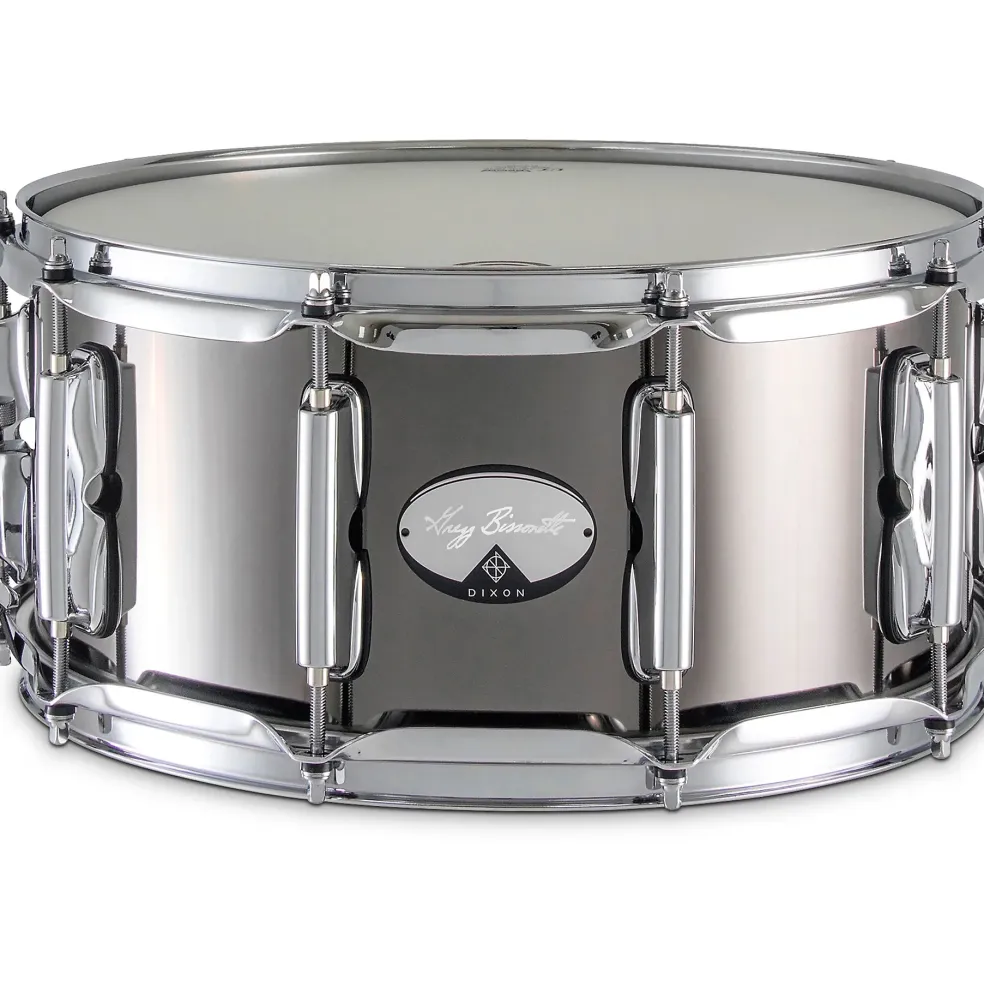 Dixon Gregg Bissonette Signature Steel Snare Drum 14 x 6.5 in. Black Nickel