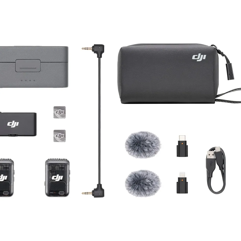 DJI Mic 2 2-Person Compact Digital Wireless Microphone System/Recorder for Camera & Smartphone