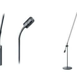 DPA Microphones 4018 Supercardioid Mic, Black, XLR, 122 cm (48 in) Boom, Floor Stand, Twin Mic