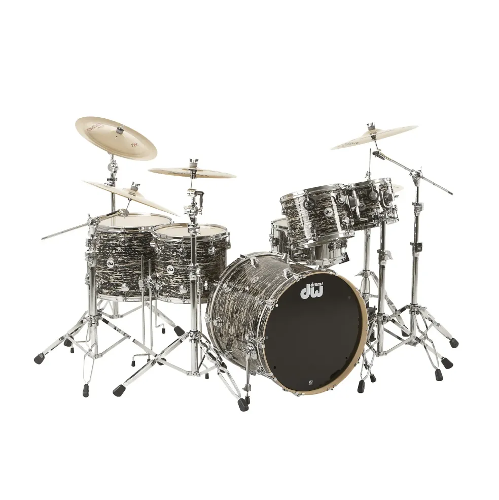 DW Collector's Series 5-Piece Shell Pack Black Oyster Chrome Hardware