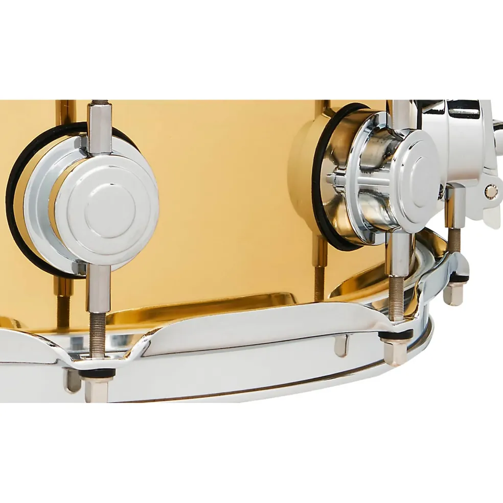 DW Collector's Series Polished Brass Snare Drum 14 x 4 in.