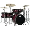 DW Collector's Series Purpleheart 7-Piece Lacquer Specialty Shell Pack Natural to Black Burst With Black Nickel Hardware