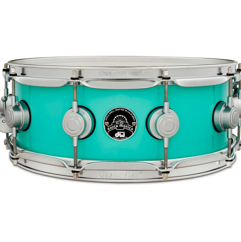DW Collector's Series Santa Monica Snare Drum With Satin Chrome Hardware 14 x 5 in. Sea Foam Green