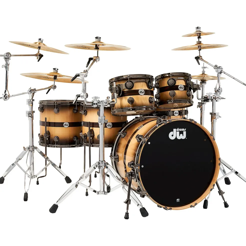 DW Collector's Series Sycamore Ziricote 6-Piece Shell Pack With Chrome Hardware