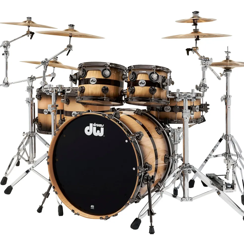 DW Collector's Series Sycamore Ziricote 6-Piece Shell Pack With Chrome Hardware