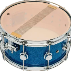 DW Collector's SSC Maple Finish Ply Snare Drum 14 x 6.5 in. Blue Glass