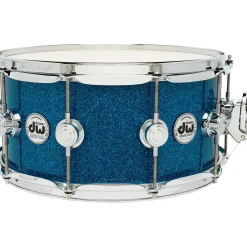 DW Collector's SSC Maple Finish Ply Snare Drum 14 x 6.5 in. Blue Glass
