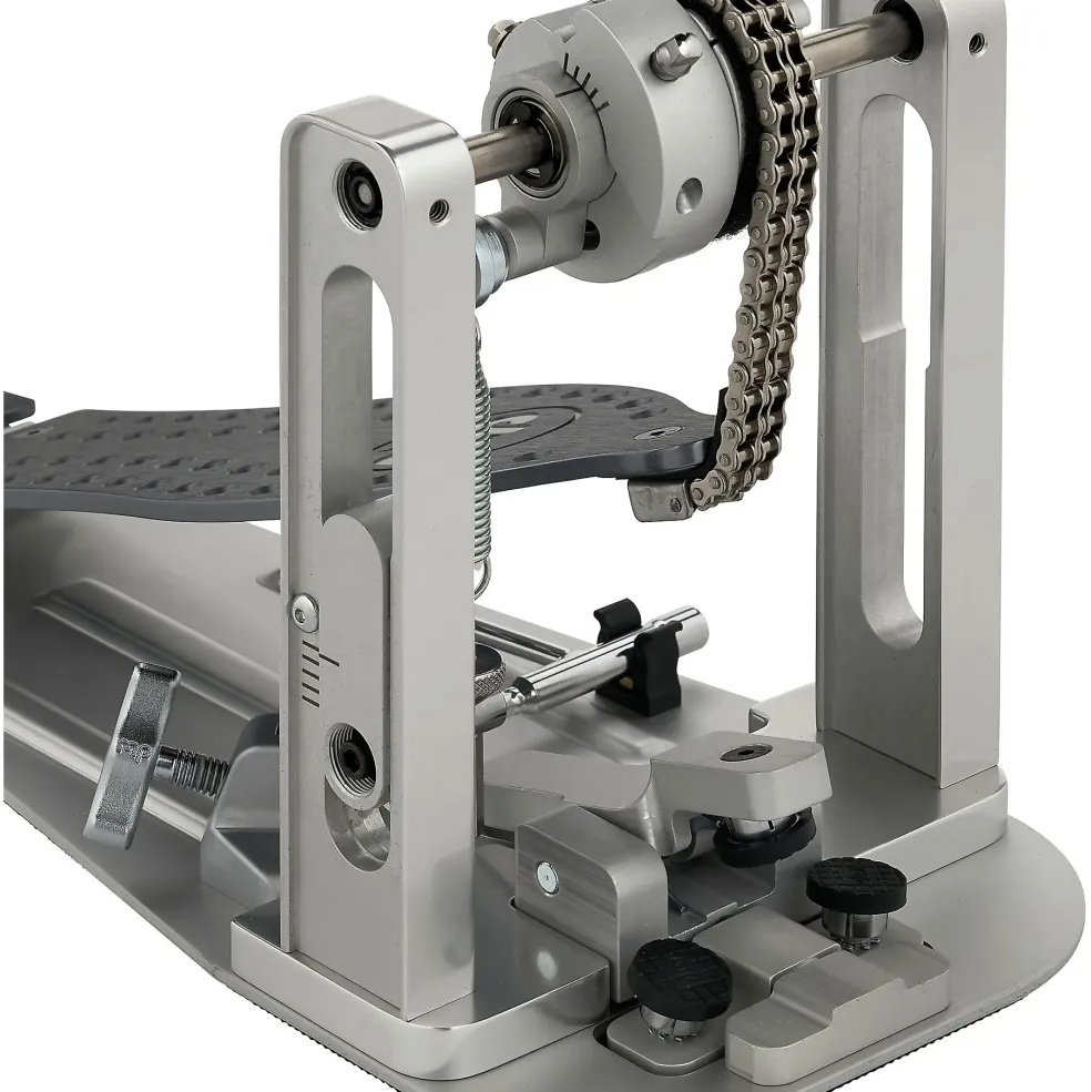 DW Colorboard Machined Chain Drive Double Bass Drum Pedal With Gun Metal Footboard