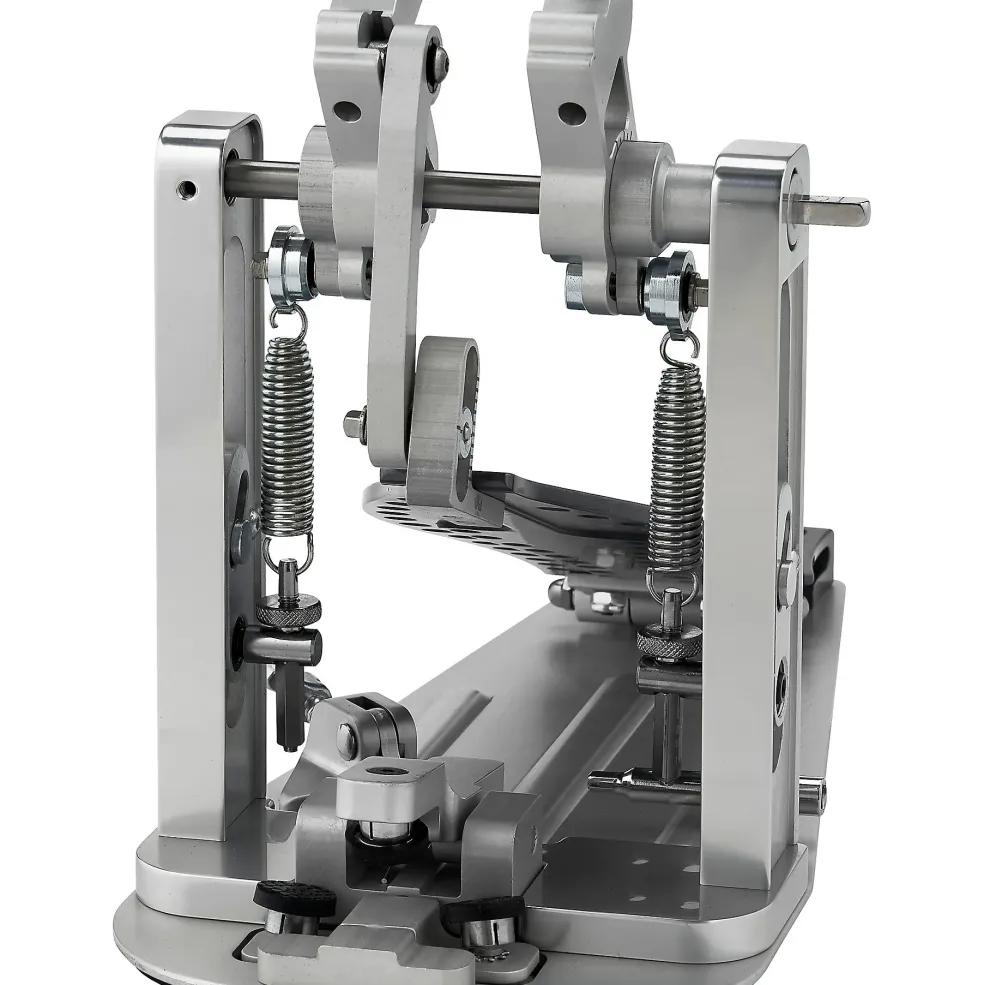 DW Colorboard Machined Direct Drive Double Bass Drum Pedal With Gun Metal Footboard