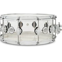 DW Design Series Acrylic Snare Drum With Chrome Hardware 14 x 6 in. Clear