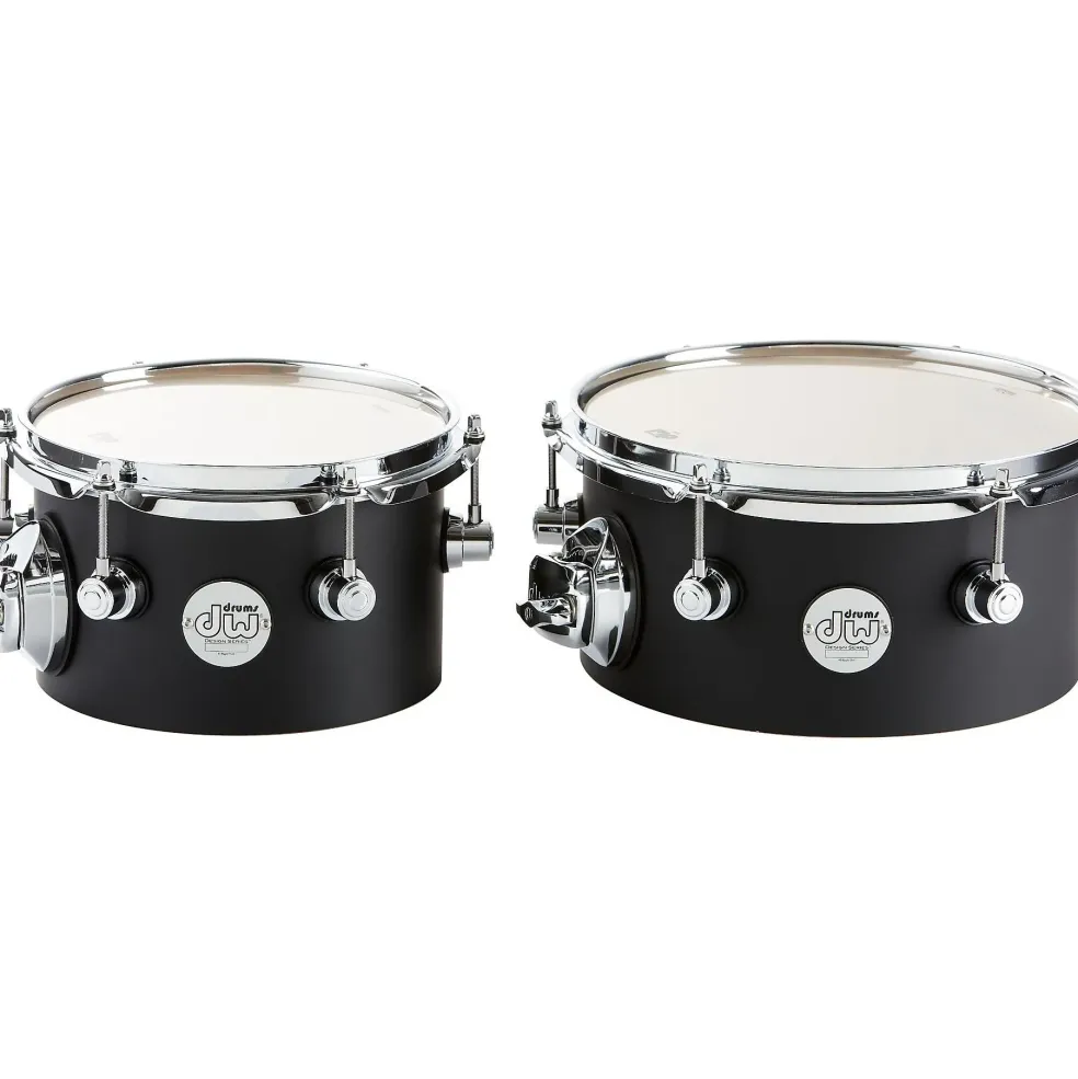 DW Design Series Concert Tom Set With Mount 8/10 Inch Black Satin