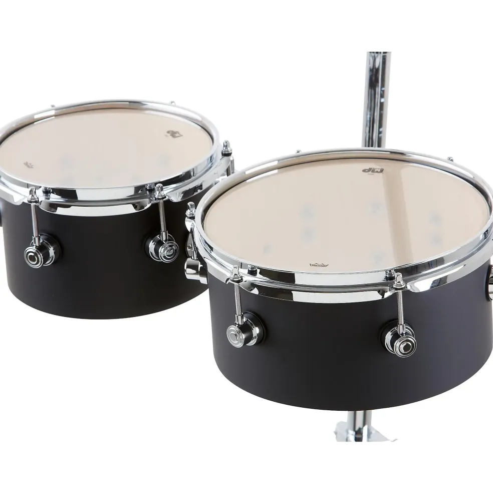 DW Design Series Concert Tom Set With Mount 8/10 Inch Black Satin