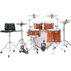 DW DWe Wireless Acoustic-Electronic Convertible 4-Piece Drum Set Bundle With 20