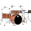 DW DWe Wireless Acoustic-Electronic Convertible 7-Piece Drum Set Bundle With 22" Bass Drum, Cymbals and Hardware Limited Edition Santos Rosewood Hard Satin Exotic