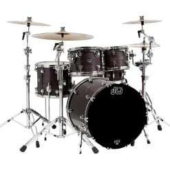 DW Performance Series 5-Piece Shell Pack With Chrome Hardware Ebony Stain Lacquer