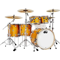 DW 5-Piece Collector's Series Santa Monica Shell Pack With Chrome Hardware Butterscotch